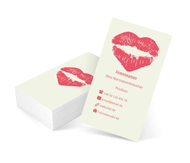 Verführerische Lippen, Gesundheit und Schönheit, Stilist - Visitenkarten Netprint Online Vorlagen