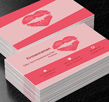 Lippen auf einem rosafarbenen Hintergrund, Gesundheit und Schönheit, Stilist - Visitenkarten Netprint
