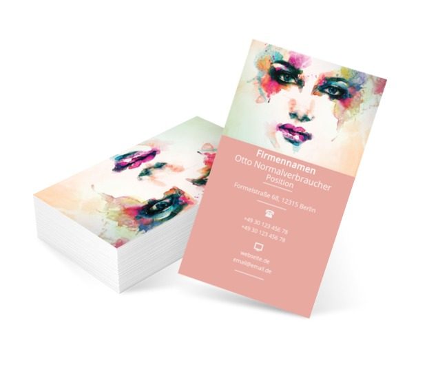 Eine mehrfarbige Figur, Gesundheit und Schönheit, Stilist - Visitenkarten Netprint Online Vorlagen
