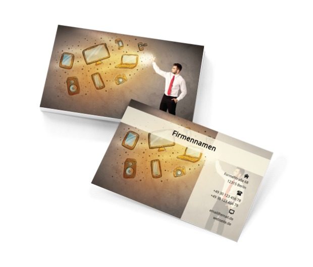 Tablet-Assistent, Dienstleistungen im Büro, Marketingagentur - Visitenkarten Netprint Online Vorlagen